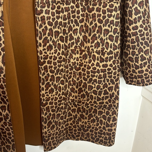 🆕 ALLISON DALEY Microfiber Animal Print Overcoat - Picture 8 of 15